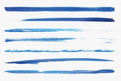 15 Blue Vector Paint Brushes Thumbnail