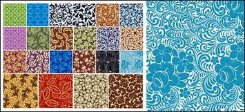 22, Continental classical pattern tiled background material vector Thumbnail