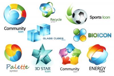 3D Logo Design Elements Vector 3 Thumbnail