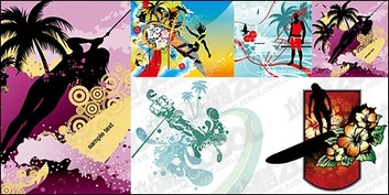 5, Windsurfing And Movement Patterns Vector Material Thumbnail