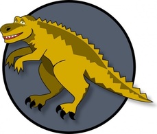 A Cartoon Dinosaur clip art