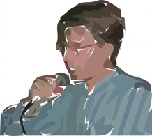 A Man Singing clip art