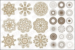 A number of classical circular pattern vector material Thumbnail