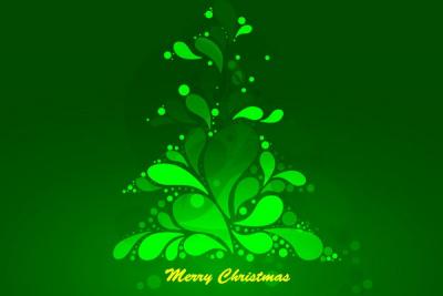 Abstract Green Christmas Tree Vector Thumbnail