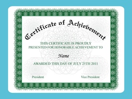 Achievement Certificate Thumbnail