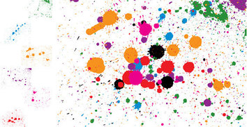 Acid color splatters free vector Thumbnail