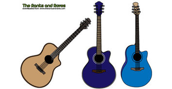 Acoustic guitars free vector Thumbnail
