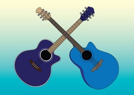 Acoustic Guitars Vectors Thumbnail