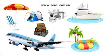 ai formats, including jpg preview, keyword: Vector icon, beach chairs, sun umbrellas, tents, outdoor tableware, ... Thumbnail