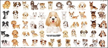 ai vector format. Keyword: Ban Diangou Hashi Qi Guifu puppy dogs of various dog…… Thumbnail