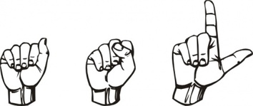 American Sign Language Asl clip art Thumbnail