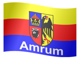 Amrum Flagge (wehend mit Schatten) Thumbnail