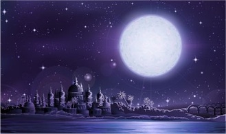 Ancient city under full moon Thumbnail
