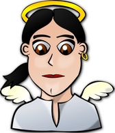 Angel Face Cartoon clip art