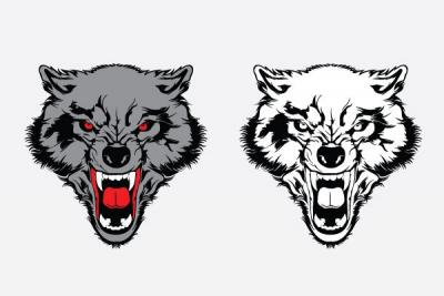 Angry Wolf Vector Graphic Thumbnail