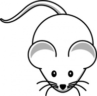 Animals Baby Computer Mouse Black Simple Outline White Cartoon Cute Cartoons Animal Rodent Mice