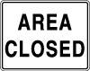 Area Closed Tourist Sign