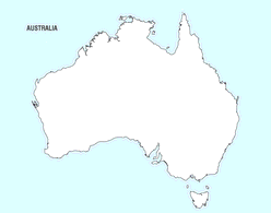 Australia Map Vector Thumbnail