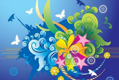 Awesome Floral Background Vector Thumbnail