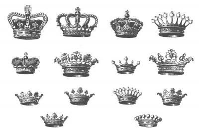 Awesome Vector Grunge Crowns Thumbnail