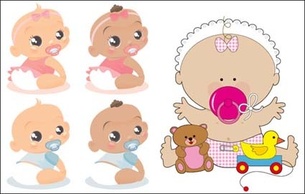 Baby, toys, pacifier Vector material Thumbnail