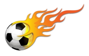 Ball On Fire Vector Image