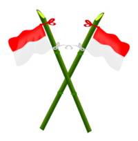 Bamboo and Indonesian flag-2 Thumbnail