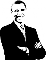 Barack Obama clip art Thumbnail