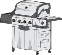 Barbeque Grill clip art Thumbnail