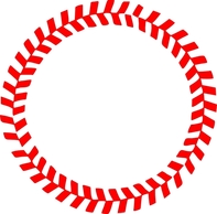 Baseball Stitches in a Circle Vector Thumbnail