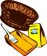 Basket Paint Cat Food clip art