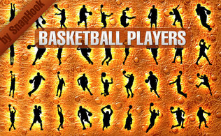 Basketball Players Silhouettes Thumbnail