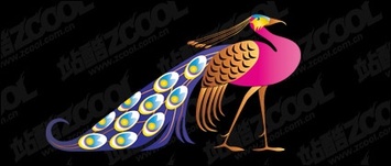 Beautiful peacock vector material Thumbnail