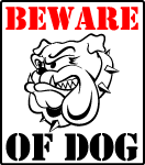 Beware Of Dog Vector Sign 1 Thumbnail