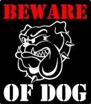 Beware Of Dog Vector Sign Thumbnail