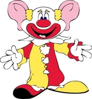 Big Earred Clown clip art