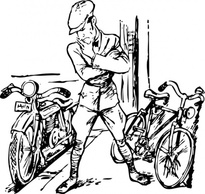 Bike Motorcycle clip art Thumbnail