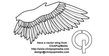 Bird wing free vector