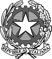Black And White Italian Republic Emblem clip art