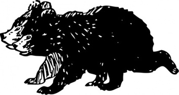 Black Bear Cubs clip art Thumbnail