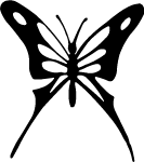 Black Butterfly Free Vector