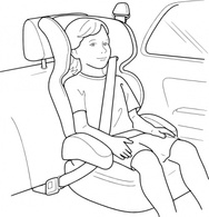 Black Car Safety Child White Cartoon Children Seat Belt Seats Thumbnail