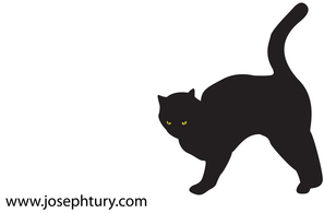 Black Cat Silhouette Vector Thumbnail