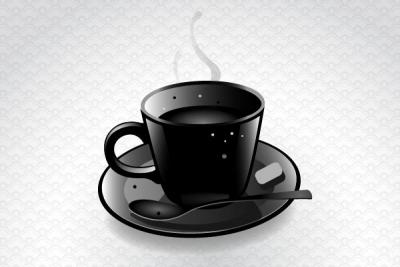 Black Coffee Cup Vector Thumbnail