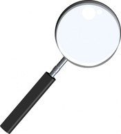Black Glass Magnifying Lens Magnifier Magnify Seeing Zooming