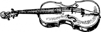 Black Music Outline White Musical Violin Instrument Thumbnail