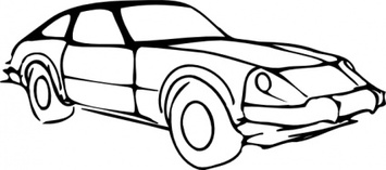 Black Outline Car Cartoon Cars Outlines Modified Thumbnail