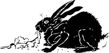 Black Rabbit clip art Thumbnail