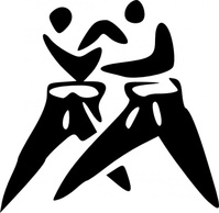 Black Two Simple Man Sports Judo Men Martial Arts Practice