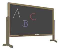 Blackboard with Stand and Letters Thumbnail